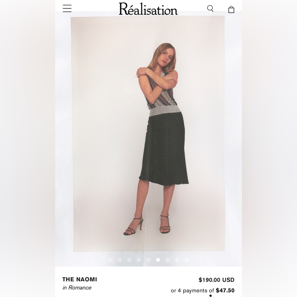 Realisation Par Naomi black skirt in size M